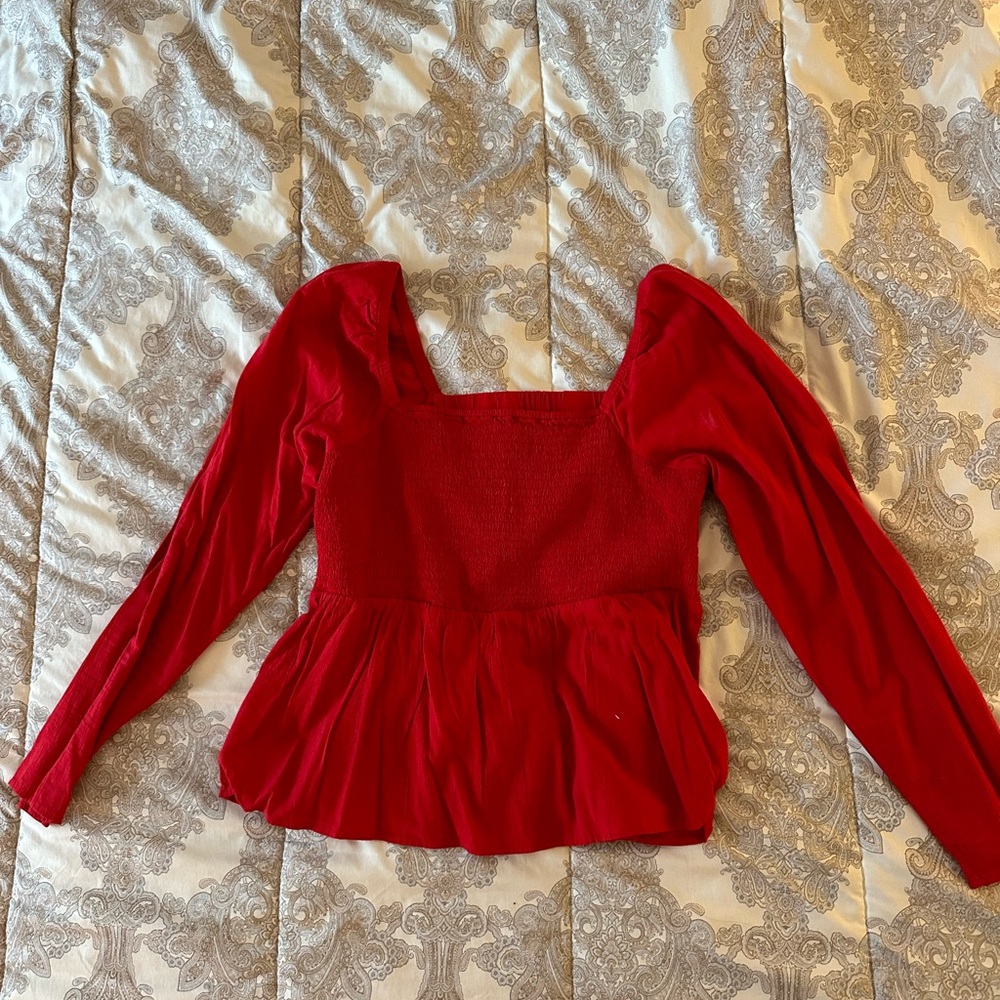 Elegant Red Women's Top